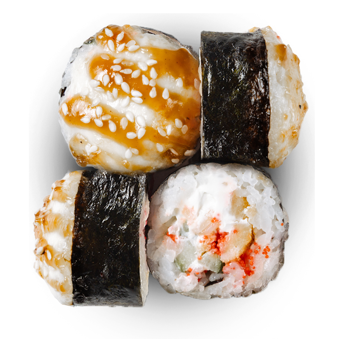 Запеченный ролл с хрустящей креветкой