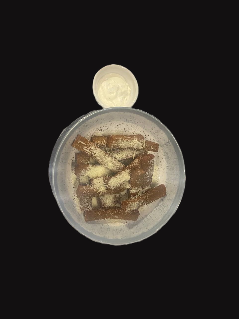 Гренки с чесночным соусом