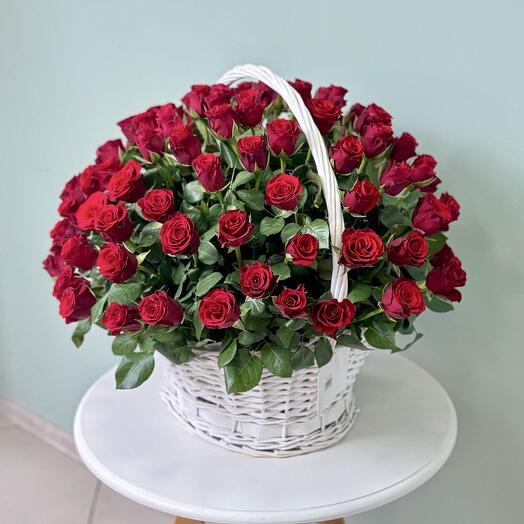 101 Роза в корзине