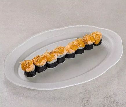 Запеченный ролл лосось чеддер