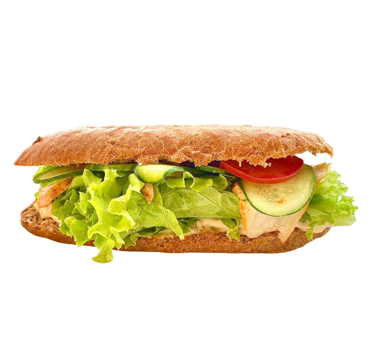 Панини с куриным филе и свежими овощами