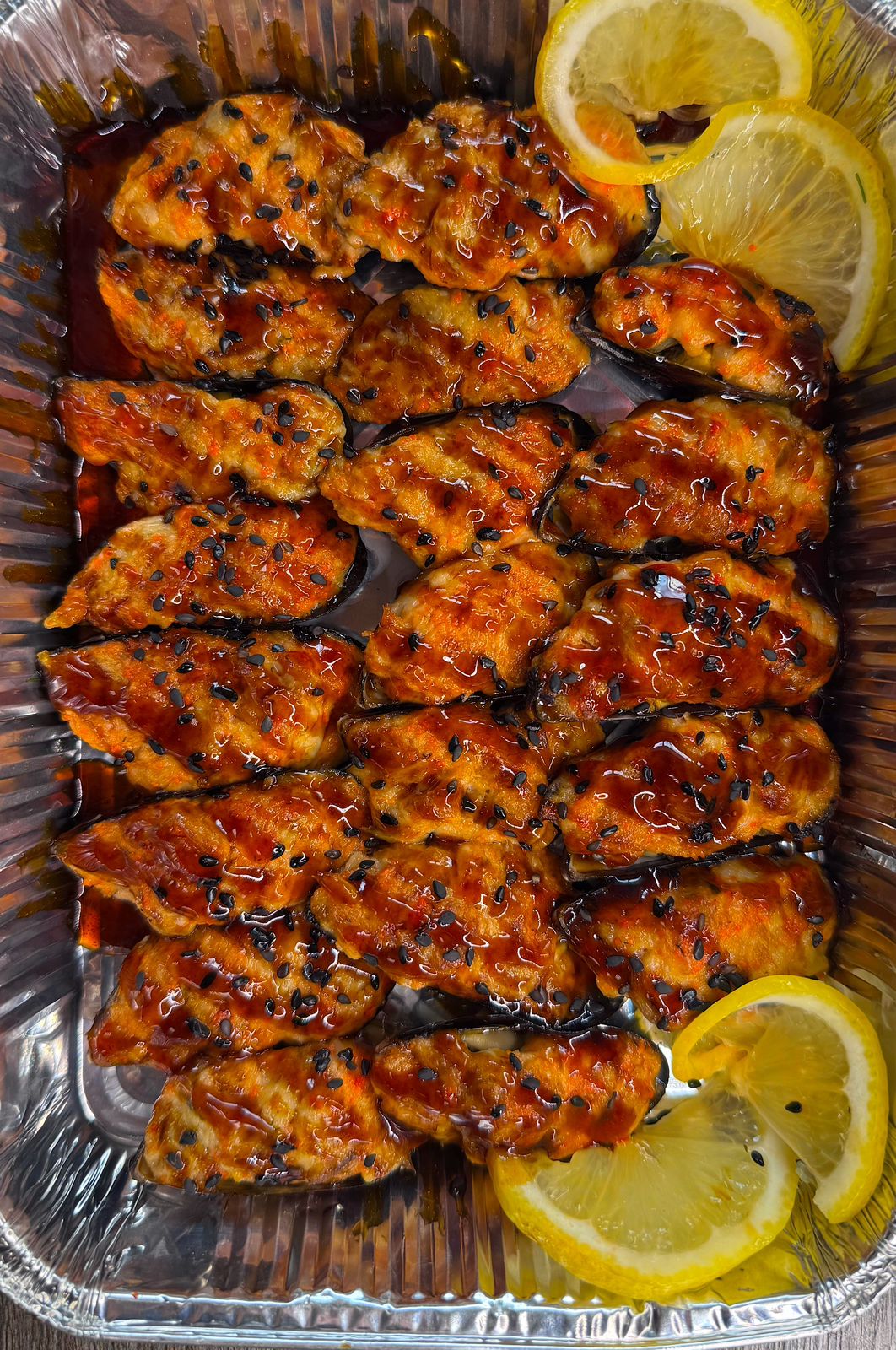 Запечённые мидии рыба сыр 10 шт