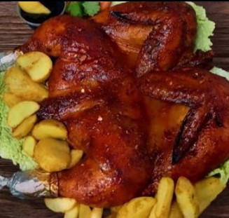 Цыпленок табака с картошкой