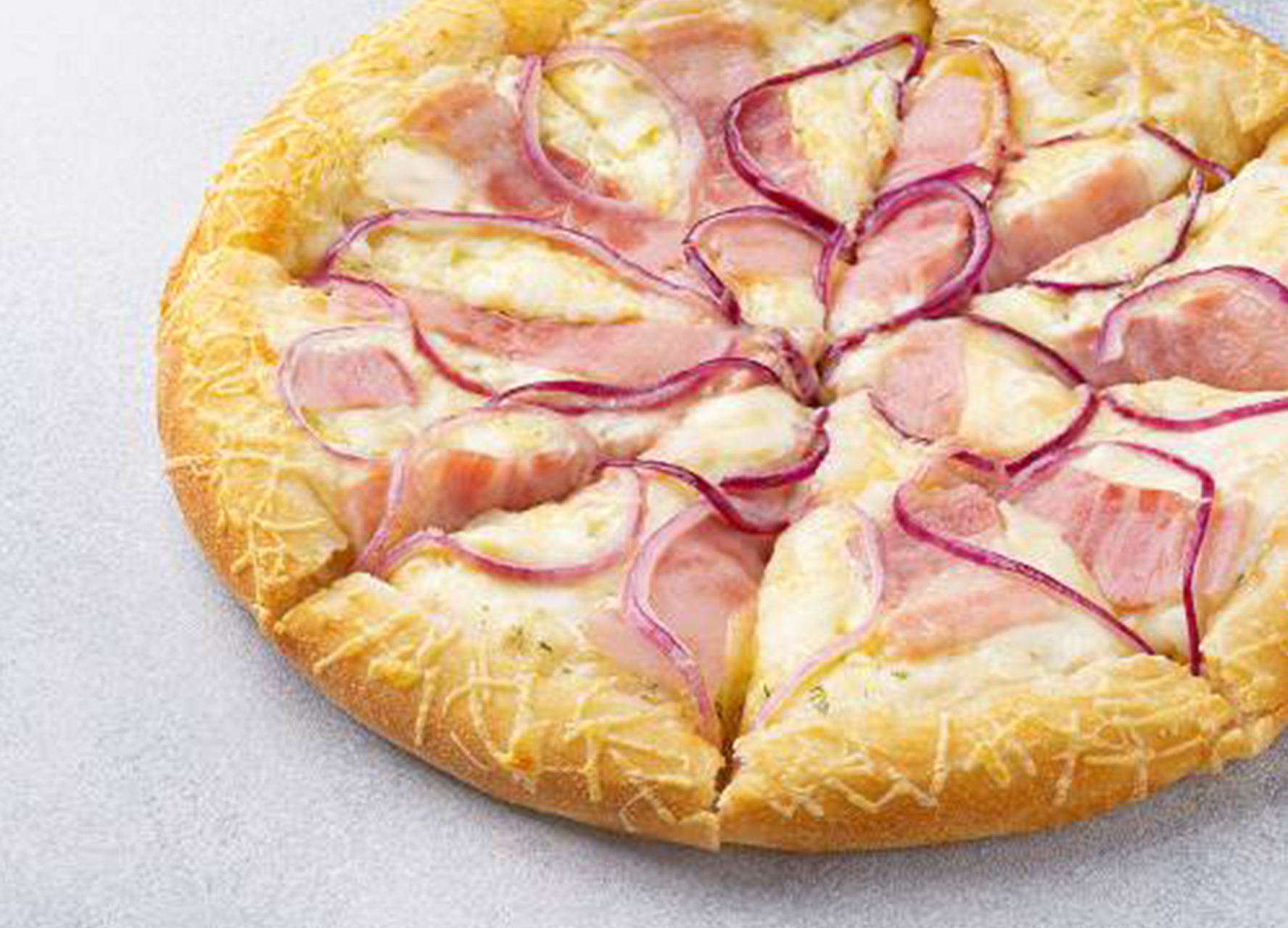 Пицца Карбонара 25 см на толстом с сыром