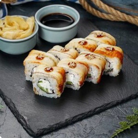 Ролл Филадельфия с копченым золотистым угрем