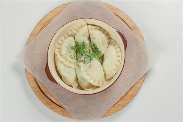 Вареники Хуран Кукли с вареным яйцом и зеленым луком