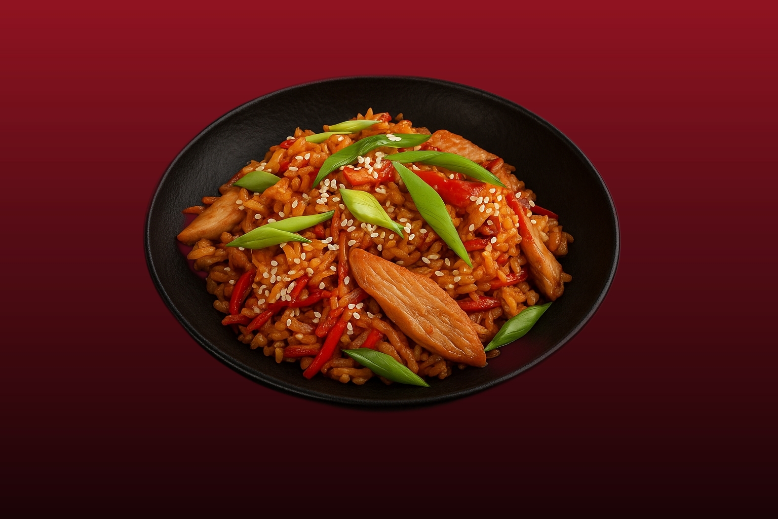 Тяхан с курицей