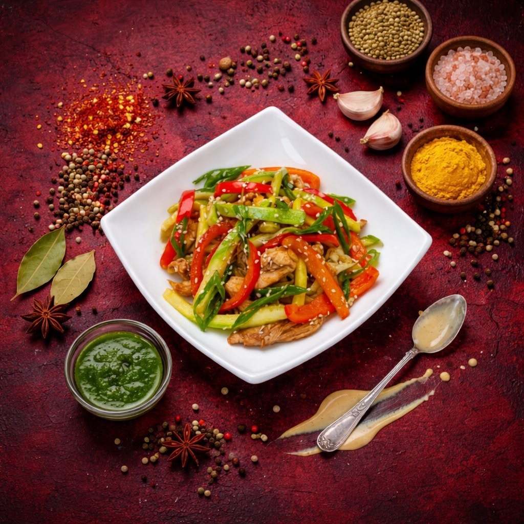 Удон с курицей