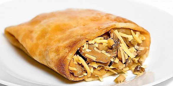 Блинчик с грибами и сыром