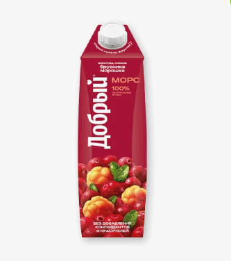 Морс «Добрый» брусника-морошка 1л