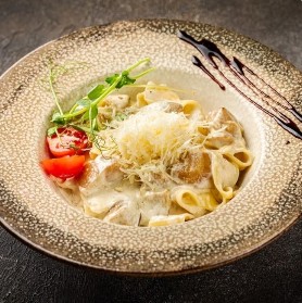 Паппарделле с белыми грибами 