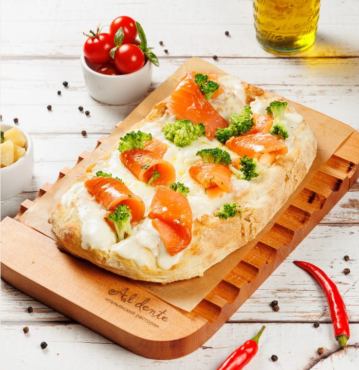 Лосось и брокколи