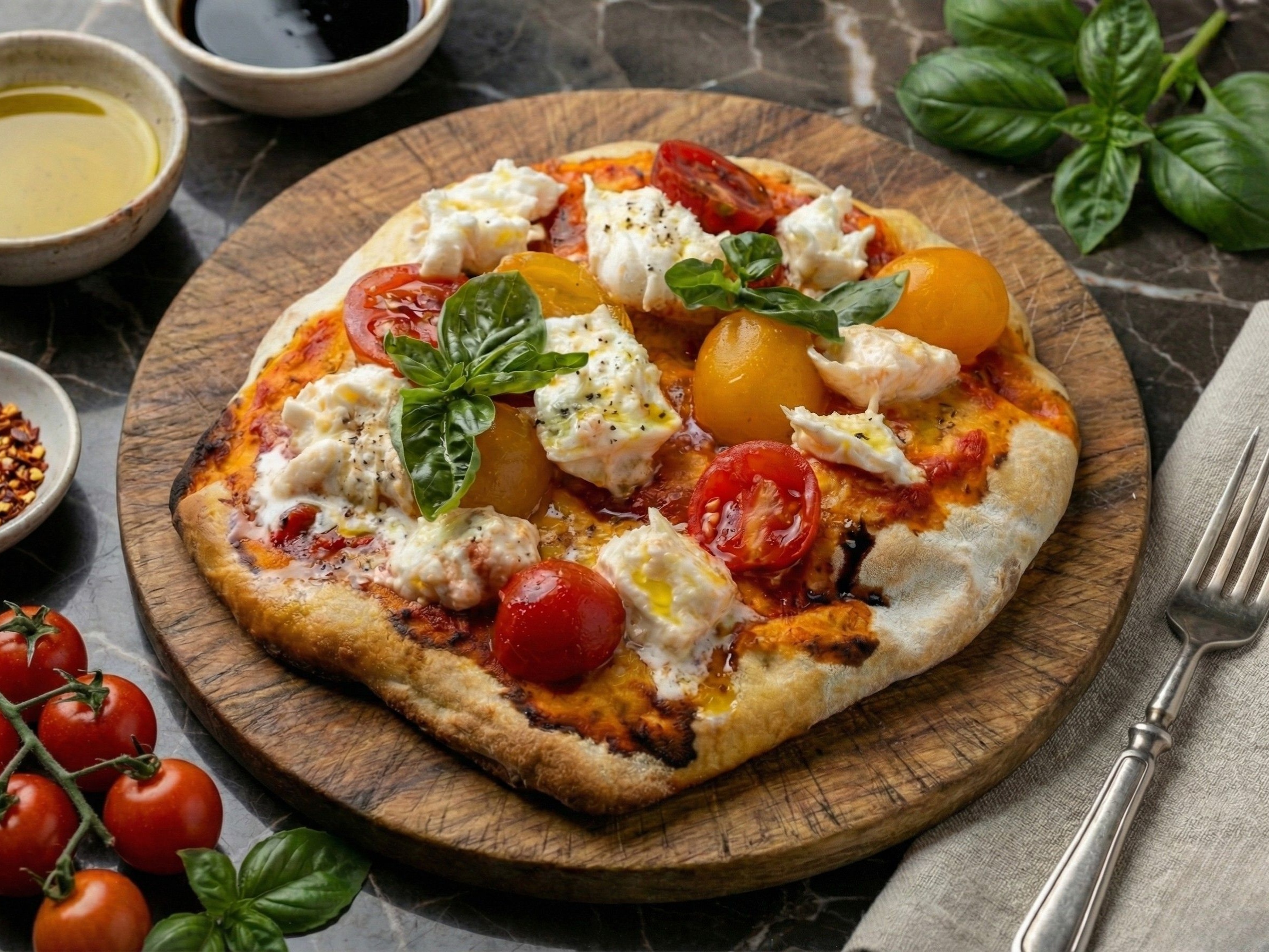 Маргарита классическая (томатный соус, моцарелла, базилик)