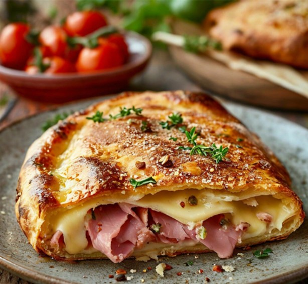 Кальцоне с ветчиной и сыром