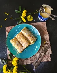 Блины фаршированные яблоками