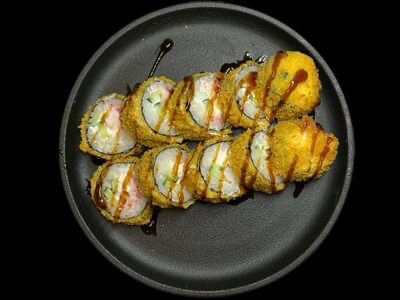 Горячий ролл с крабом