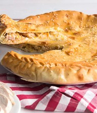Пирог с капустой и курицей