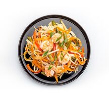 Удон с курицей в соусе терияки