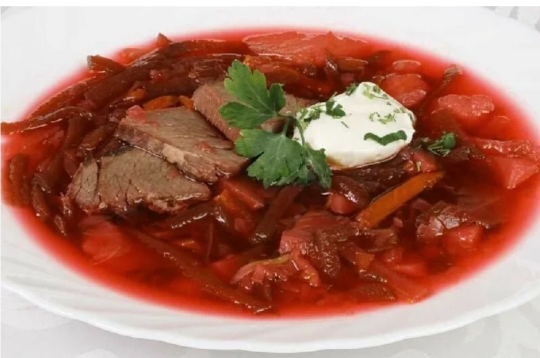 Борщ с мясом 