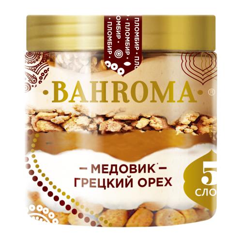 Мороженое Медовик пломбир с грецким орехом Bahroma 12% 320г