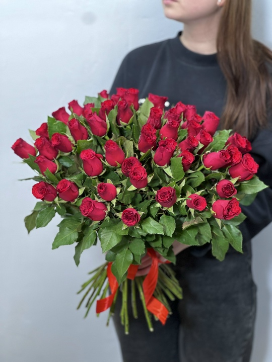 51 красная роза Кения