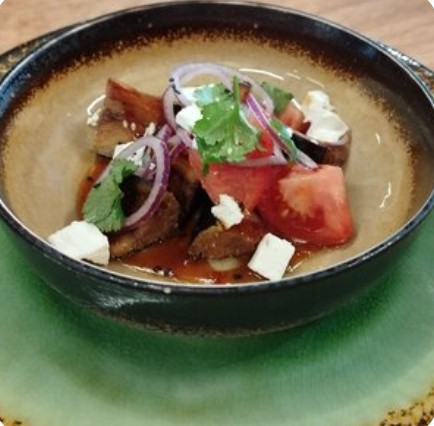 Салат с жареными баклажанами