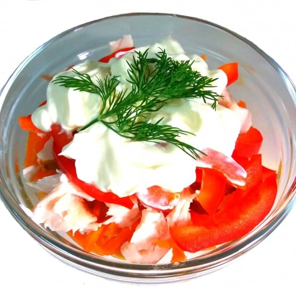 Салат с копч. курицей и морковью по-корейски