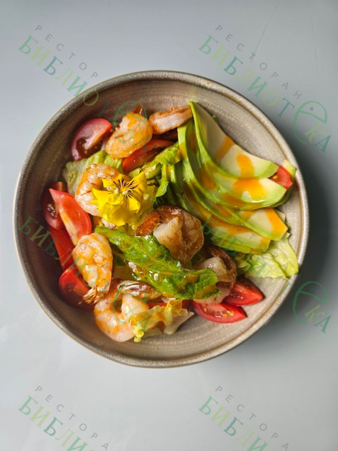 С креветками и соусом манго-чили