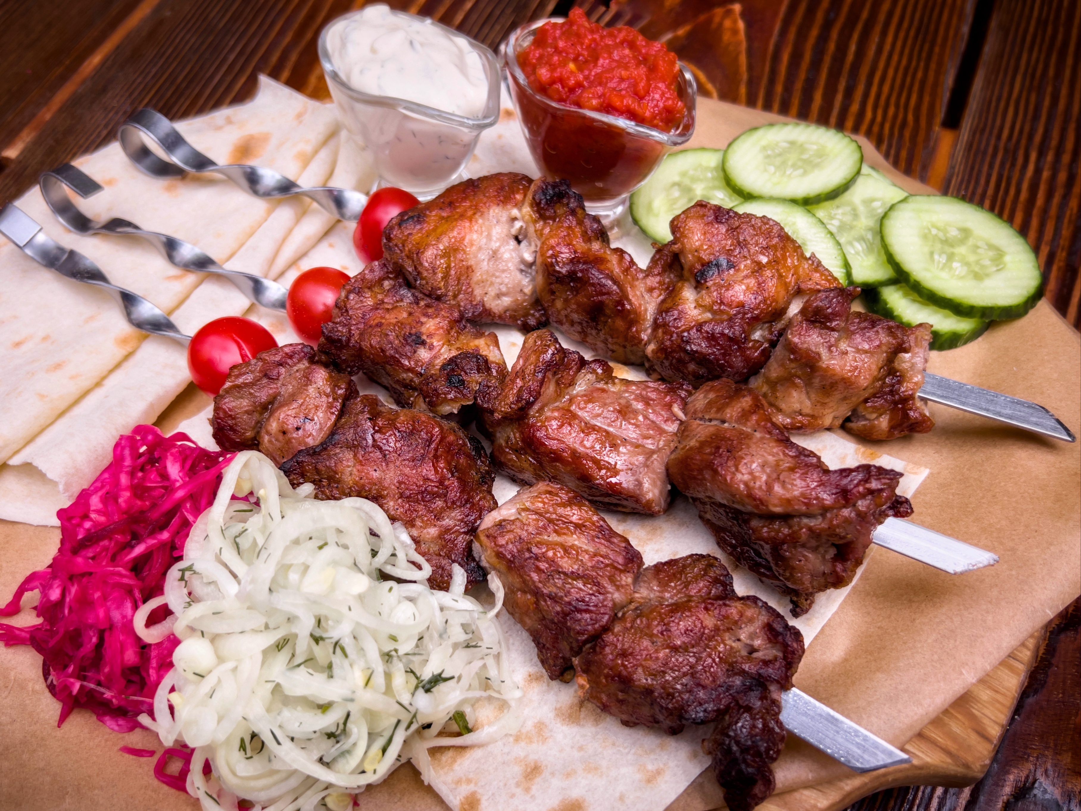 Комбо 3 шашлыка из свинины