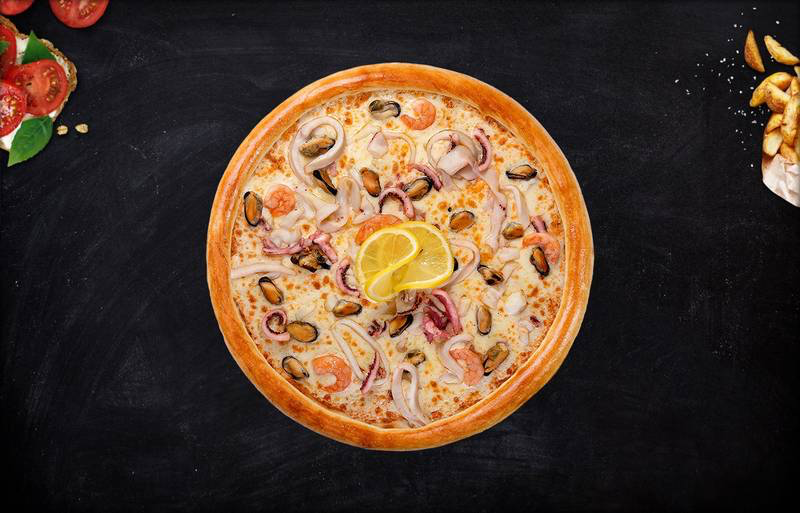 Пицца с морепродуктами