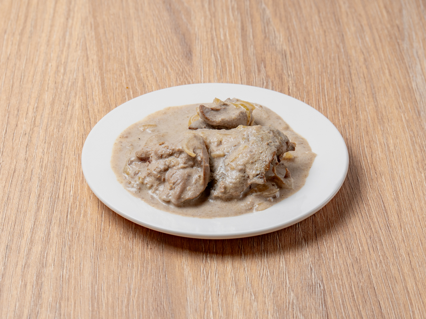 Печень куриная со сметаной