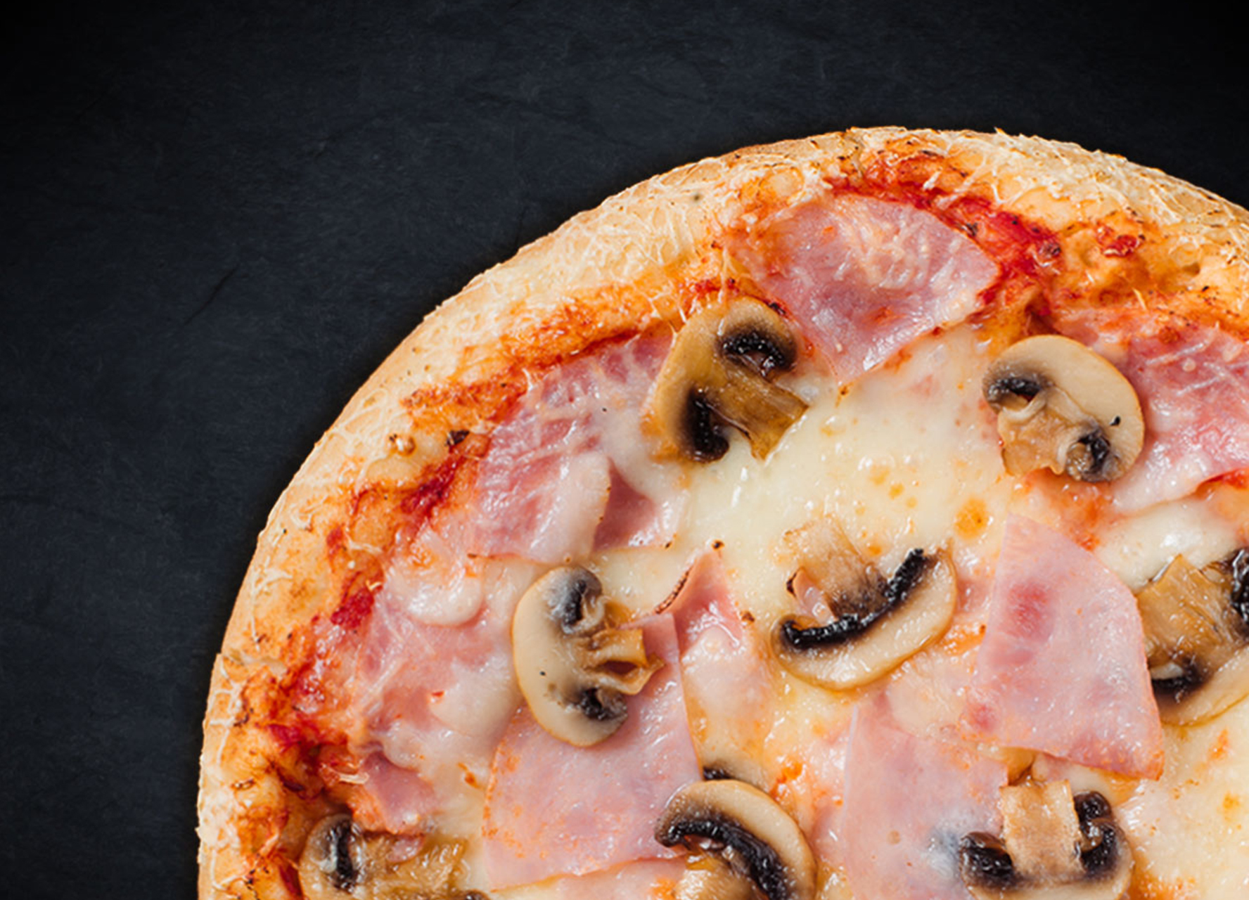 Прошутто Фунги 25 см (толстое с сыром)