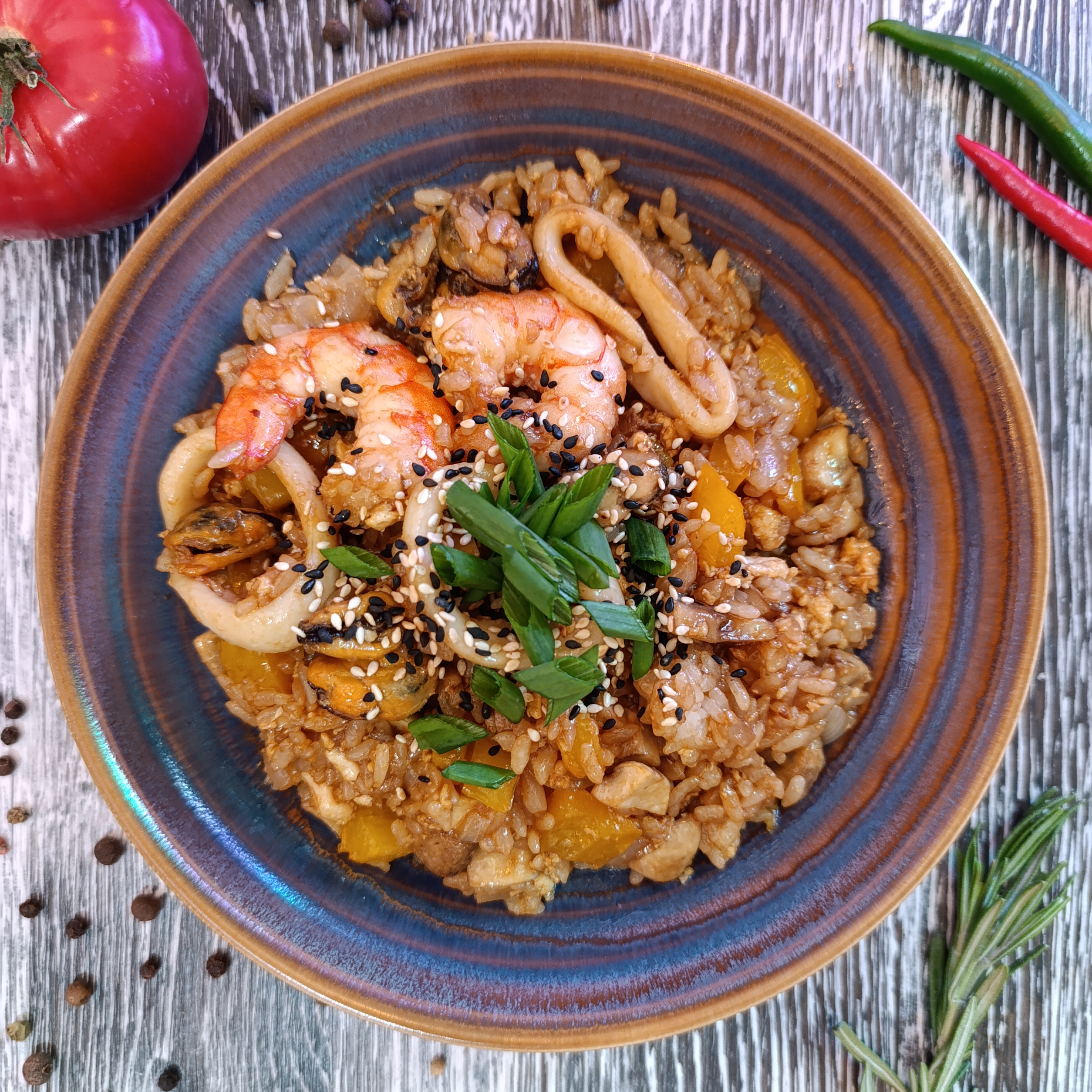 Тяхан с говядиной