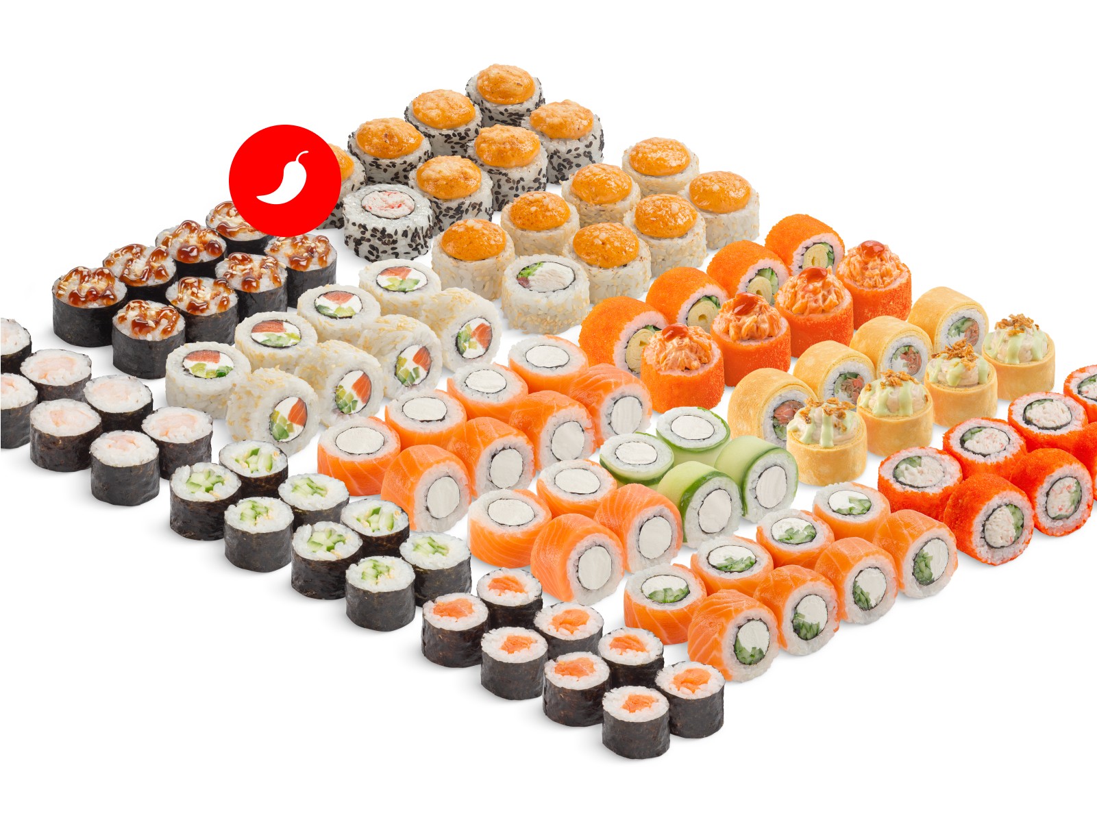 Сет Сотня Плюс со спайси соусом