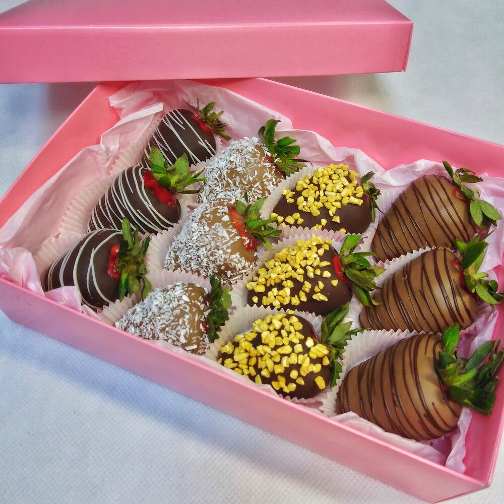 Клубника в шоколаде набор 12 шт, 12-64