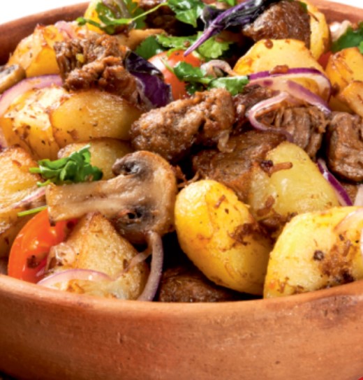 30 Свинина с картофелем и шампиньонами