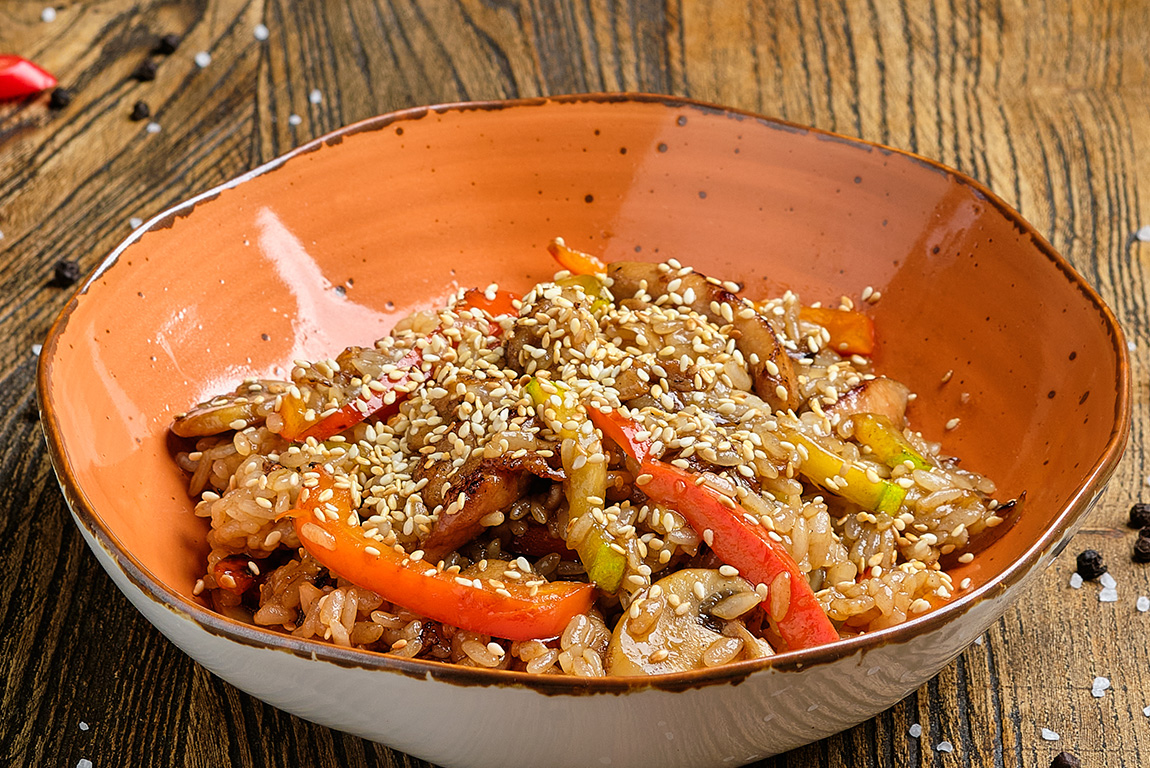 Вок с курицей ( рис ) 