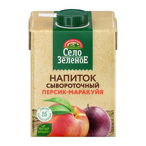 Напиток сывороточный Село Зеленое Персик-маракуйя 500мл
