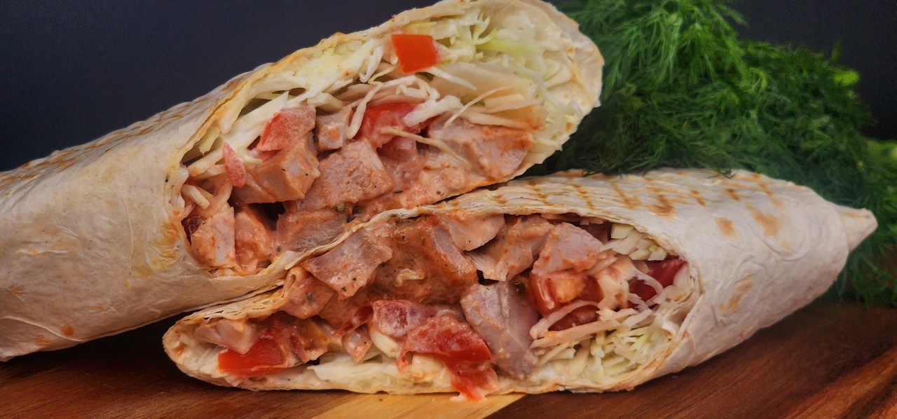 Шашлык в лаваше большой (свинина)