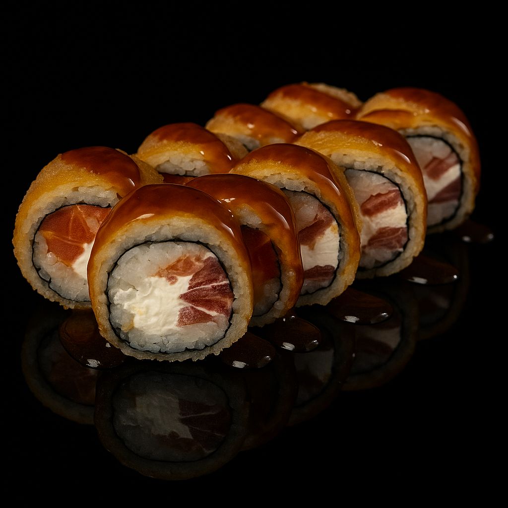 Темпурный ролл с лососем