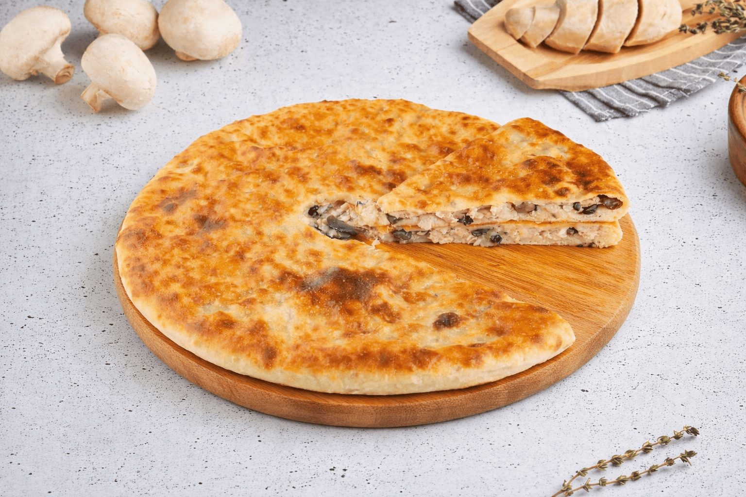 Осетинский пирог кур., гриб. и сыр. 1 кг