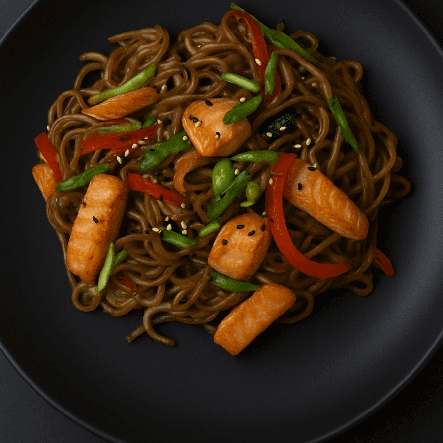 Соба с морепродуктами 