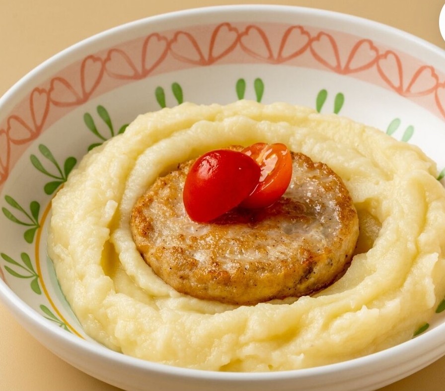 Пюре с куриной котлеткой