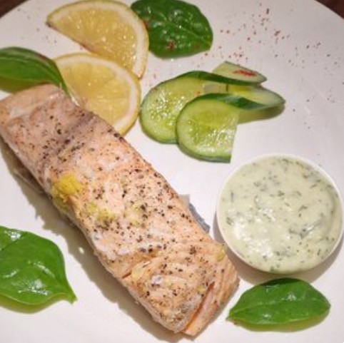 Семга на пару