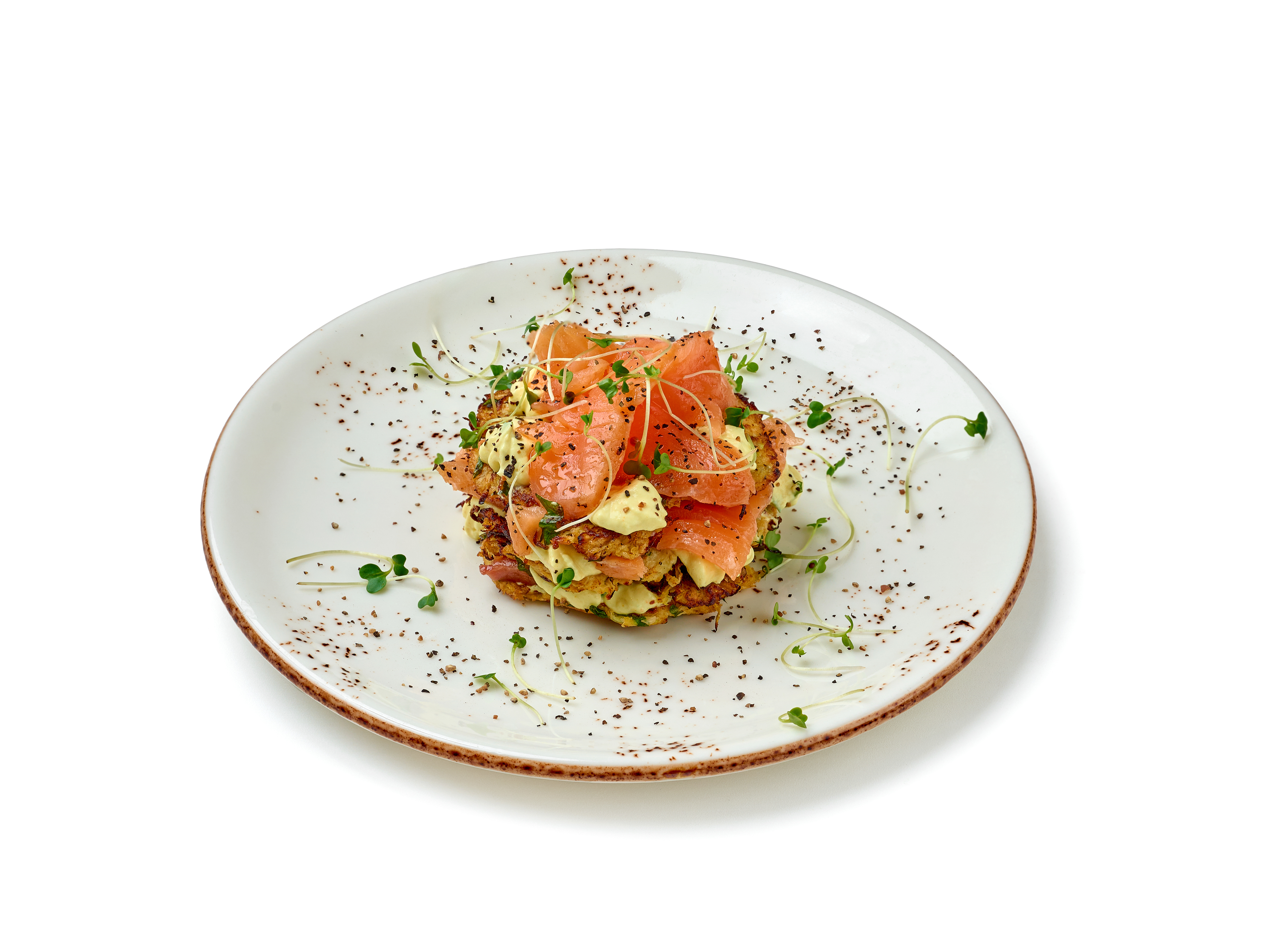 Мильфей из кабачков с красной рыбой 