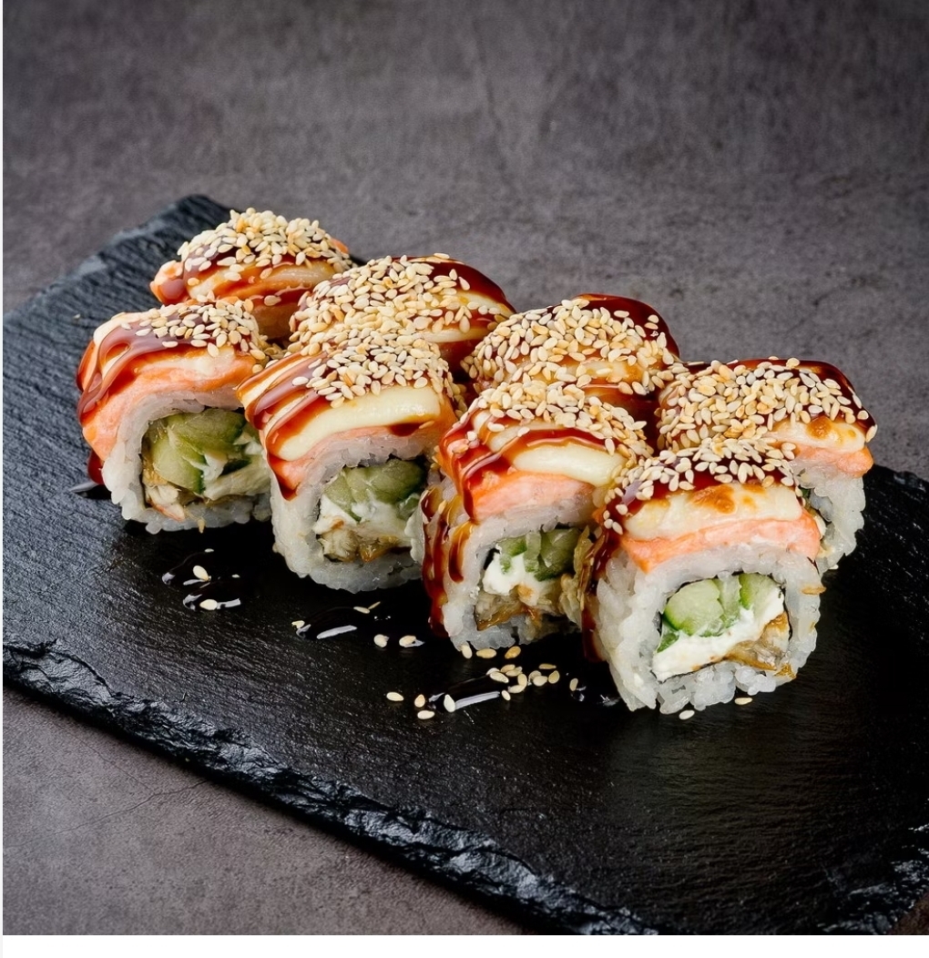 Запеченная филадельфия с угрем Standard (Открытый) ЛОСОСНЕМ