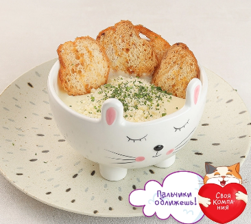 Сырный супчик c гренками