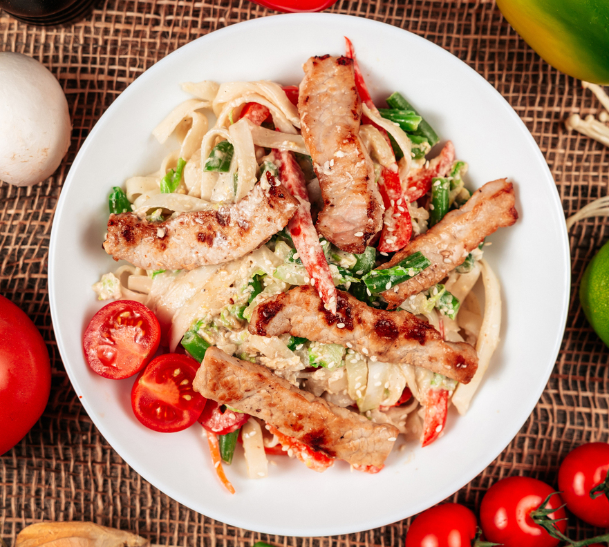 Удон с курицей