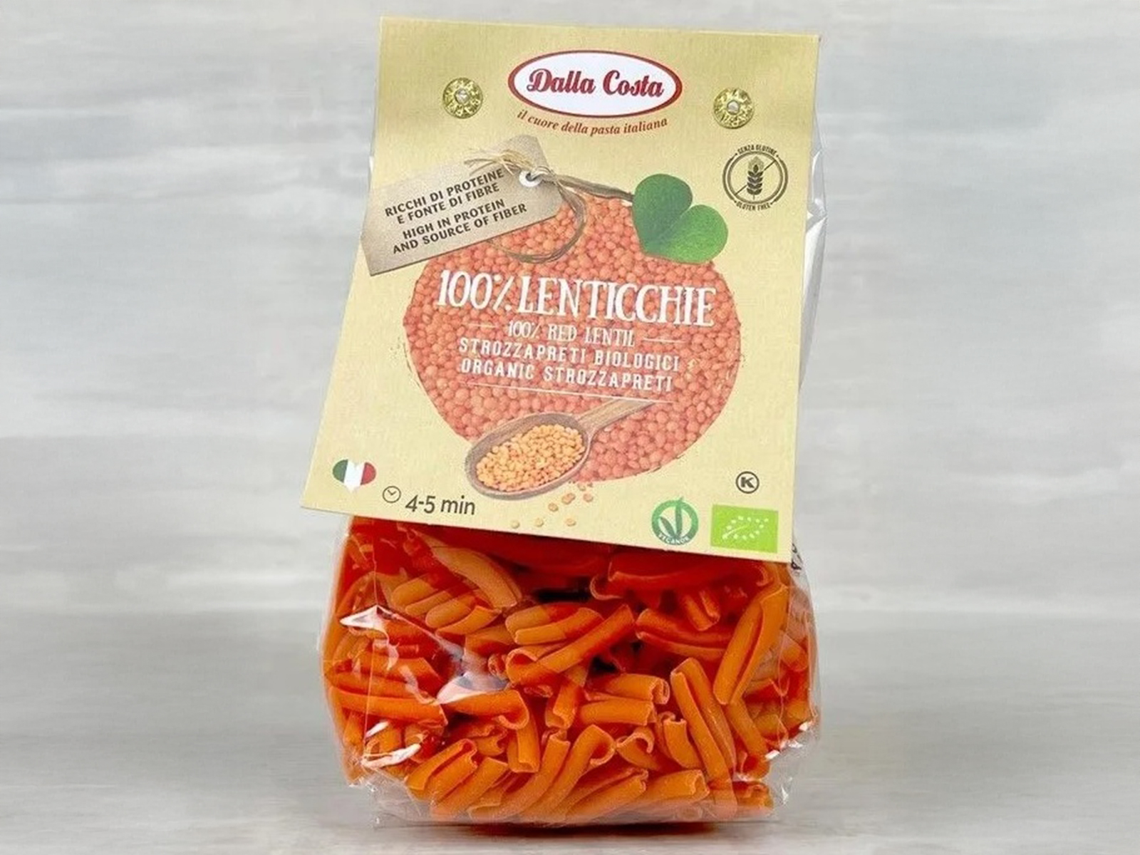 Паста Dalla Costa из муки из красной чечевицы