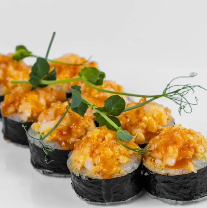 Запеченный спайси с креветкой